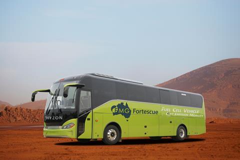 The HYZON bus (credit: Fortescue Metals Group)
